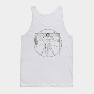 Vitrubian man playing videogames Tank Top